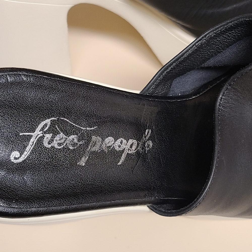 Free People Zoe Leather Platform chunky mule sandals size 41 - Picture 8 of 13